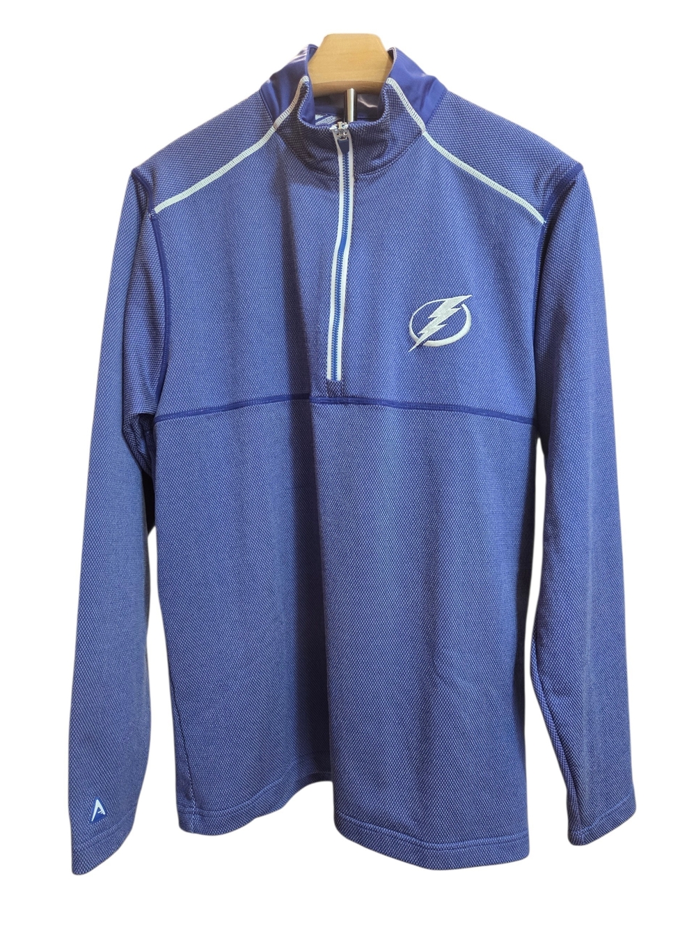 Antigua Men's M Tampa Bay Lightning NHL Quarter-Zip Pullover Jacket Blue